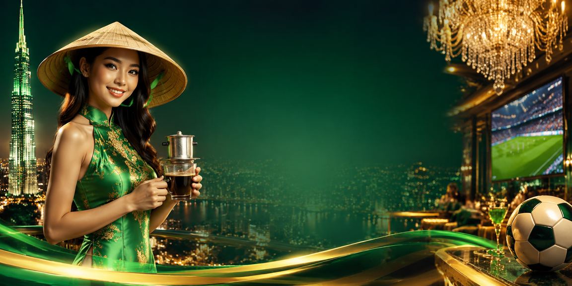 Người dùng tại TP.HCM theo dõi cá cược thể thao trực tuyến với nón lá truyền thống Việt Nam