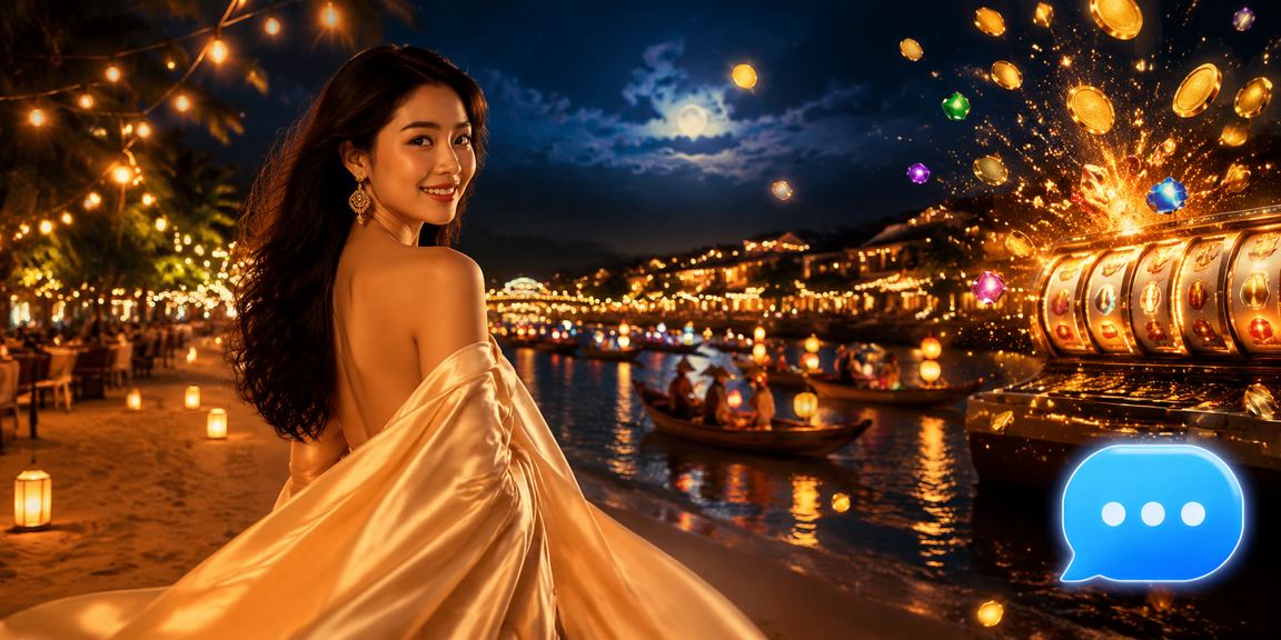 Người chơi thử slot game trên điện thoại tại Hội An