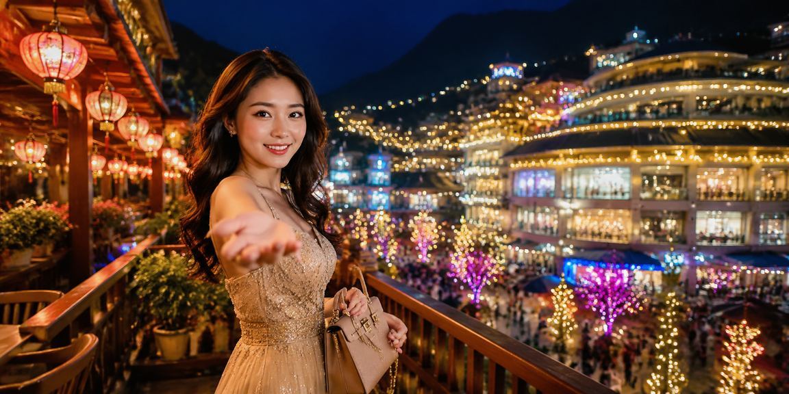 Người dùng theo dõi kết quả cá cược casino tại chợ đêm Sa Pa với điện thoại